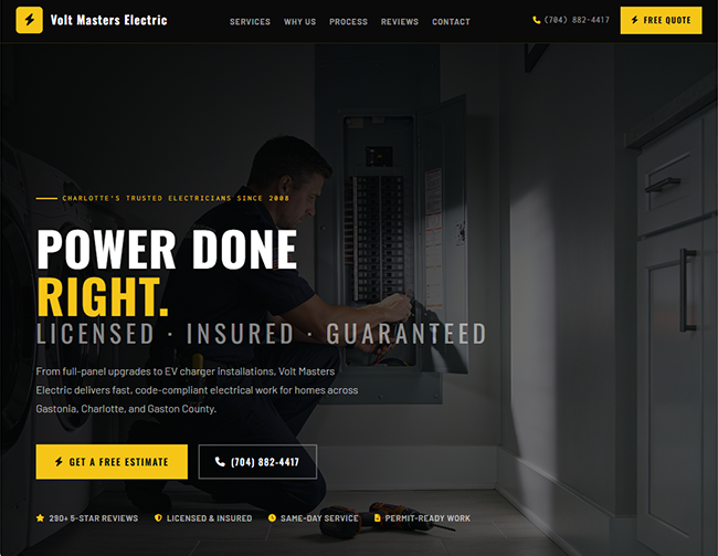 Electrical website sample