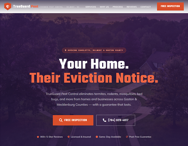 Pest Control website sample